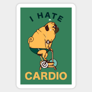 Pug Cardio Sticker